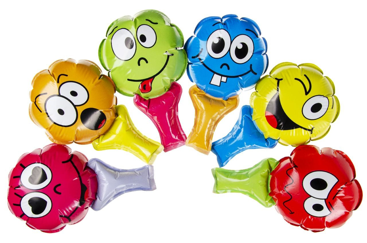 Selbstaufblasender Lachgesicht-Ballon, 6 Sorten, ca. 25x20 cm
