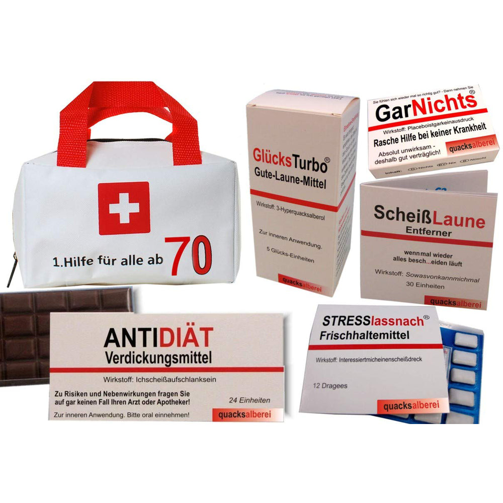 ERSTE HILFE TASCHE ZUM 70. GEBURTSTAG (5-TEILIG)