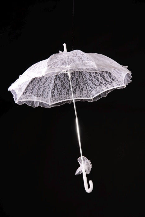 Spitzenschirm weiß, ca. 65 cm Ø
