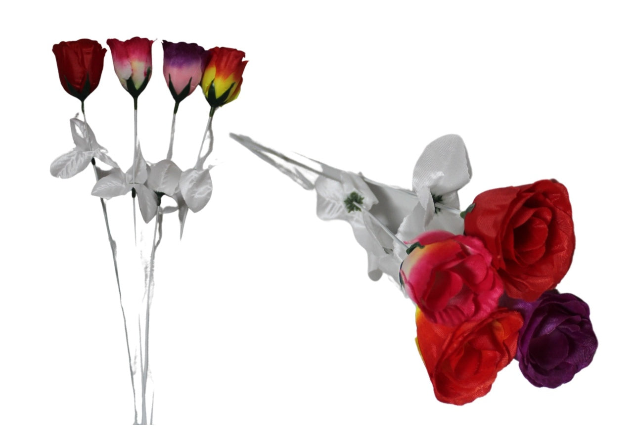 Rosenknospe 4 Farben sortiert ca 46cm