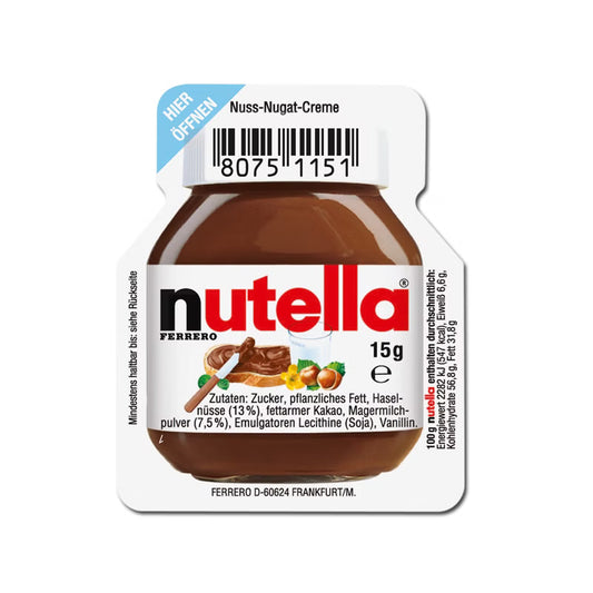 Ferrero Deutschland GmbH Ferrero Nutella 15g, 40 Packungen, Brotaufstrich, Nussnugatcreme