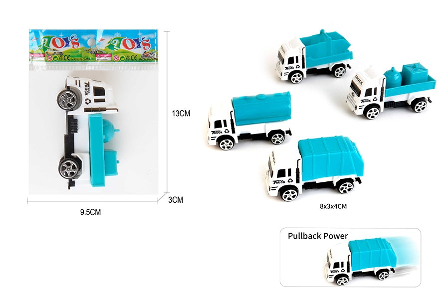 Baufahrzeuge 4 Fach sortiert - ca 8cm
