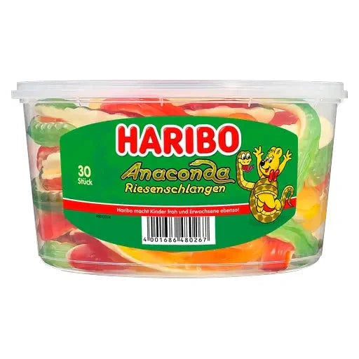 Haribo Haribo Anaconda Riesenschlangen 30 Stück in der Dose candytoys.ch Switzerland