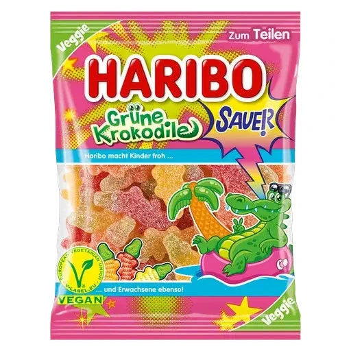 Haribo Haribo Grüne Krokodile sauer 175g candytoys.ch Switzerland