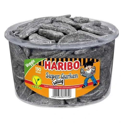 Haribo Haribo Super Gurken salzig 150 Stück in der Dose candytoys.ch Switzerland