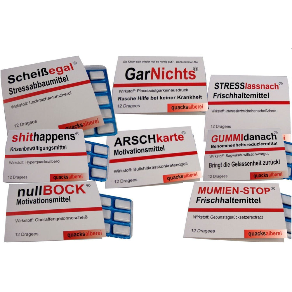 KAUGUMMIS "QUACKSALBEREI" 8-FACH SORT. 24 STÜCK