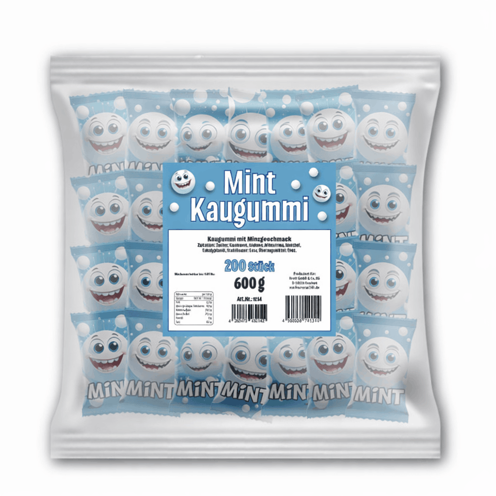 Krottis 200 x Kaugummi "Mint" 600g