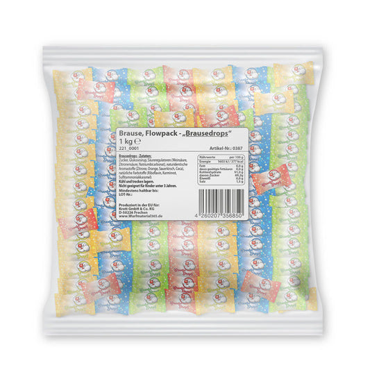 Krottis Brause Bonbon Drops, 1kg, ca. 300 Stück MHD: 09.10.2027