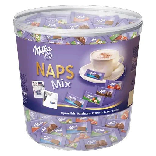 Milka Milka Naps Mix 1000g in der Dose candytoys.ch Switzerland