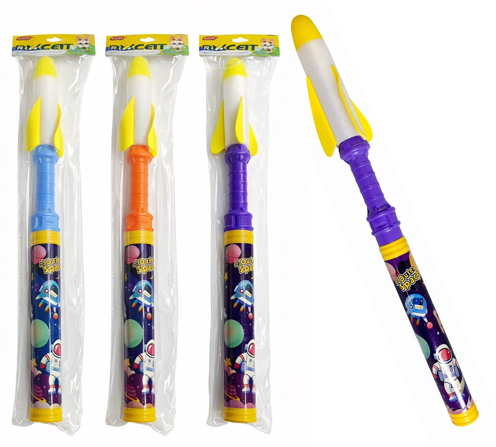 PL 3-farbige Rakete, sortiert, ca. 61 cm, ideal für Outdoor-Spaß