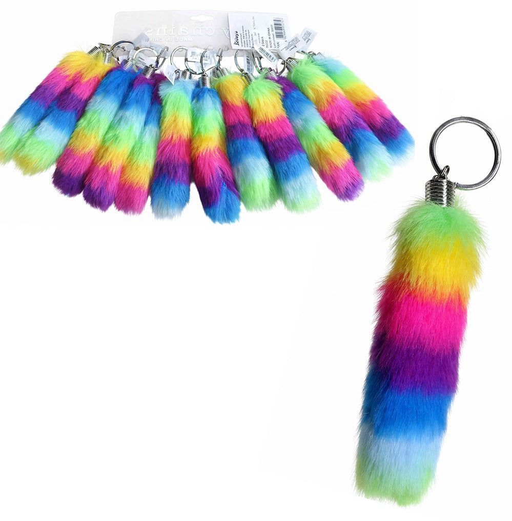 PL Fuchsschwanz Regenbogenfarbig 15 cm - Farbwechselnde Dekoration