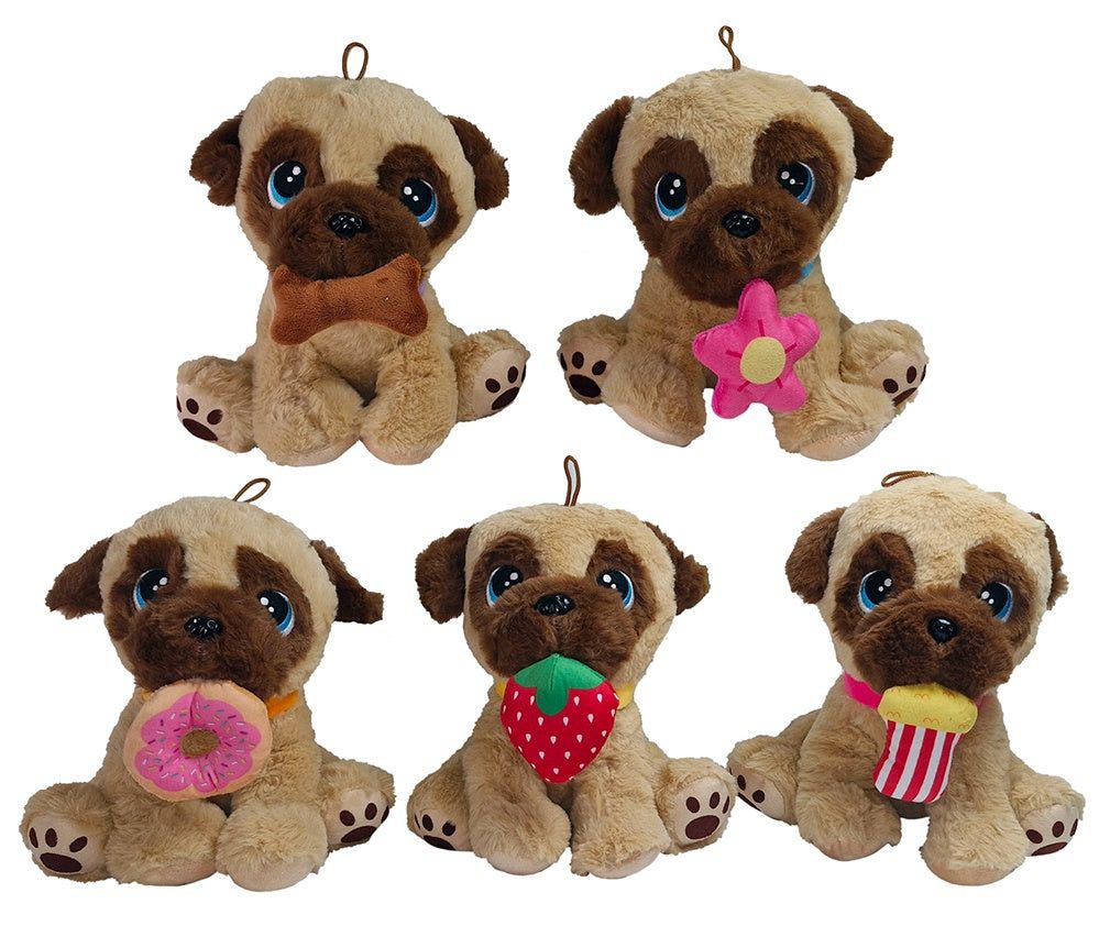 PL Hund 5-fach sortiert, ca. 24 cm, verschiedene Designs und Farben