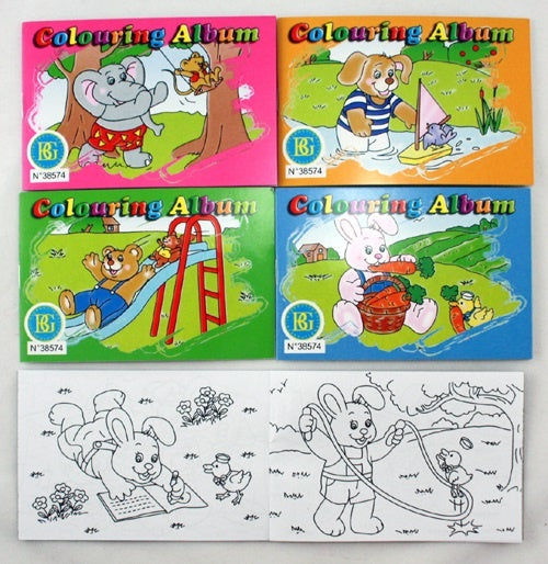 PL Malbuch -4 fach sortiert- 16 Seiten ca 9 x13 cm candytoys.ch Switzerland