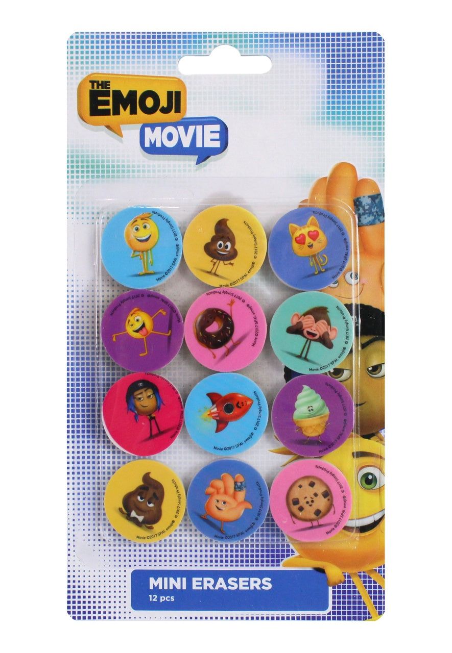 PL Radiergummi Emoji Lachgesichter ca 28 mm auf Karte ca 20,5x11cm 12 Stück