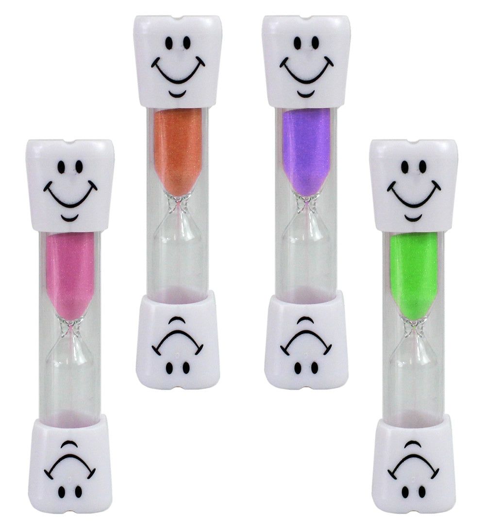 PL Sanduhr Zähne 4 Farben sortiert 'Zahnputzuhr'- ca 9x2cm