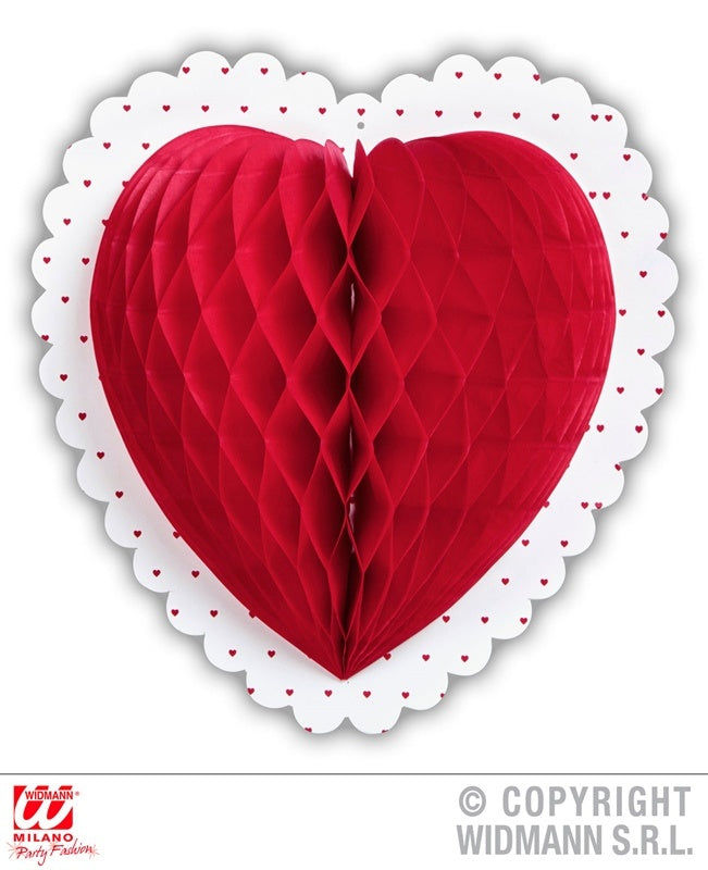 PL Wabenball rotes Herz ca Ø 25 cm candytoys.ch Switzerland