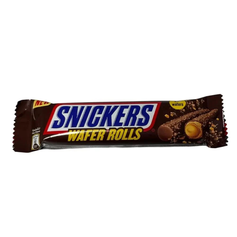 Snickers Waffelröllchen mit Erdnüssen und Karamell - 24g