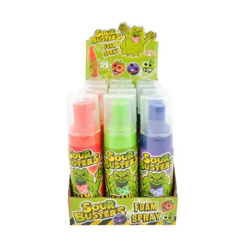 Sweet'n Fun Sour Busters Foam Spray 12 Stück im Karton candytoys.ch Switzerland