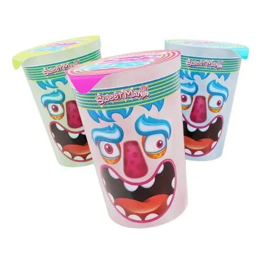 Sweetmania Sweetmania Zuckerwatte in Bechern +Tattoo 12 Stück im Karton candytoys.ch Switzerland