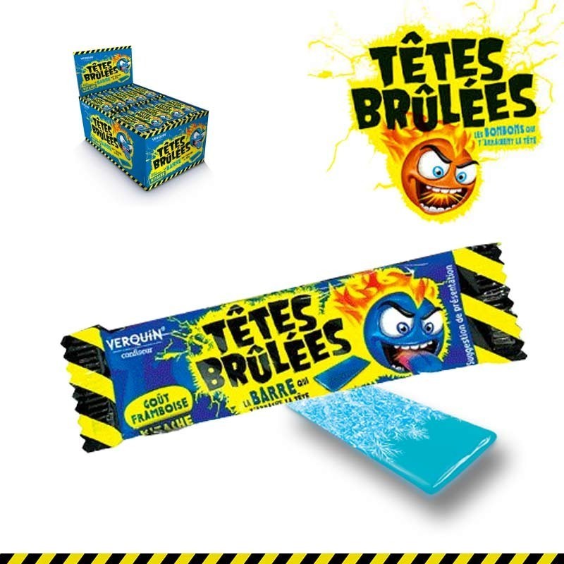 Têtes Brûlées Têtes Brûlées Hyperacide – Kaubonbon Barre Framboise Blue | 150 Stück