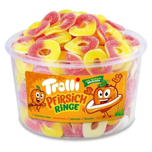 Trolli Trolli Pfirsichringe 150 Stück in der Dose candytoys.ch Switzerland