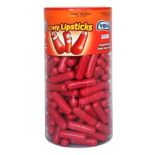 Vidal Vidal Crazy Lipsticks 200 Stück in der Dose candytoys.ch Switzerland