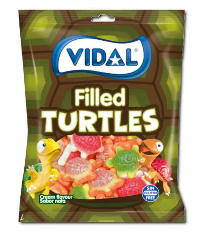 Vidal Vidal Filled Turtles, Fruchtgummi, 1 Beutel je 90g