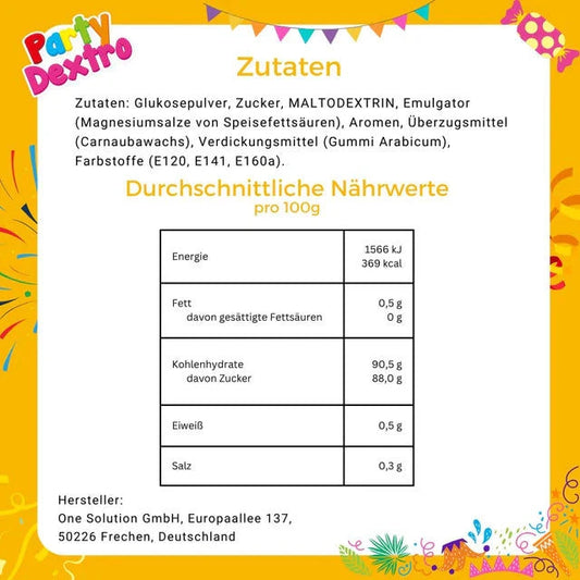 vontek Traubenzucker-Ketten – 40 einzeln verpackte Stücke, 720g