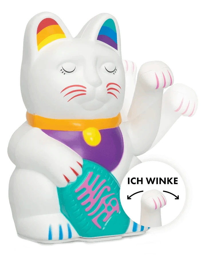 Winkekatze Weiss Winkekatze Winkefinger, weiss, 15 cm