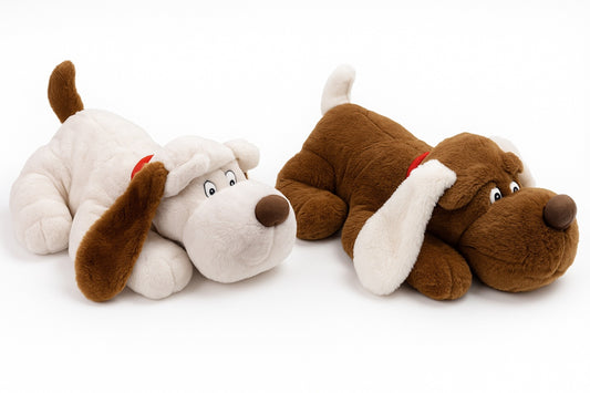 Hund liegend 2-farbig sortiert ca 48cm