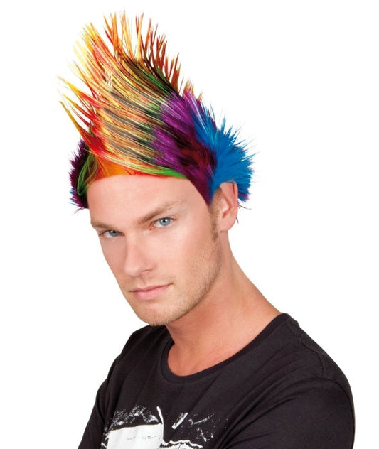 Perücke Irokese, multicolor