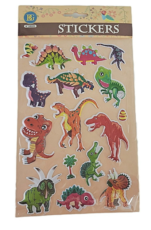 Sticker Dinosaurier 16 Sticker auf Karte ca 29x16,7 cm