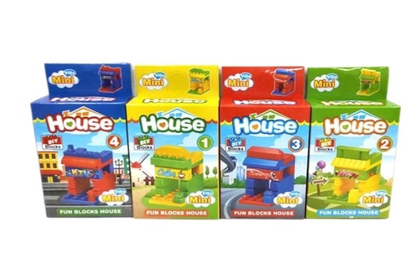 Bausatz Mini-Haus in Box, 13x7,5x3 cm, ideal für kreative Projekte