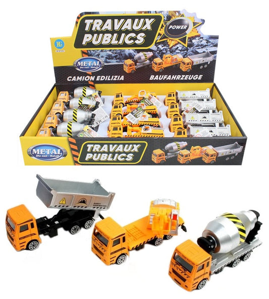 Baufahrzeug 3-fach sortiert METALL ca 11,5cm
