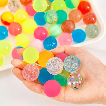 10 Stück Bunte Transparente Elastische Bälle