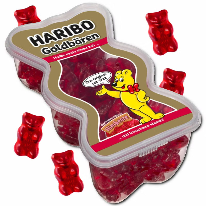 Haribo Goldbären Himbeere, Fruchtgummi, 450g Dose Bild 1