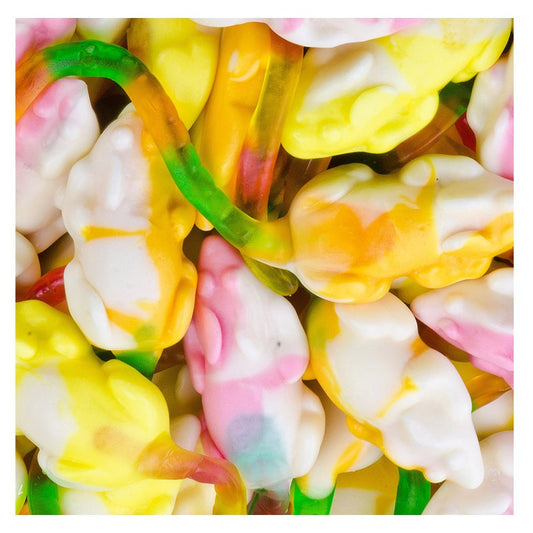 Trolli Playmouse, Schaumzucker Mäuse, Fruchtgummi, 1 kg Beutel