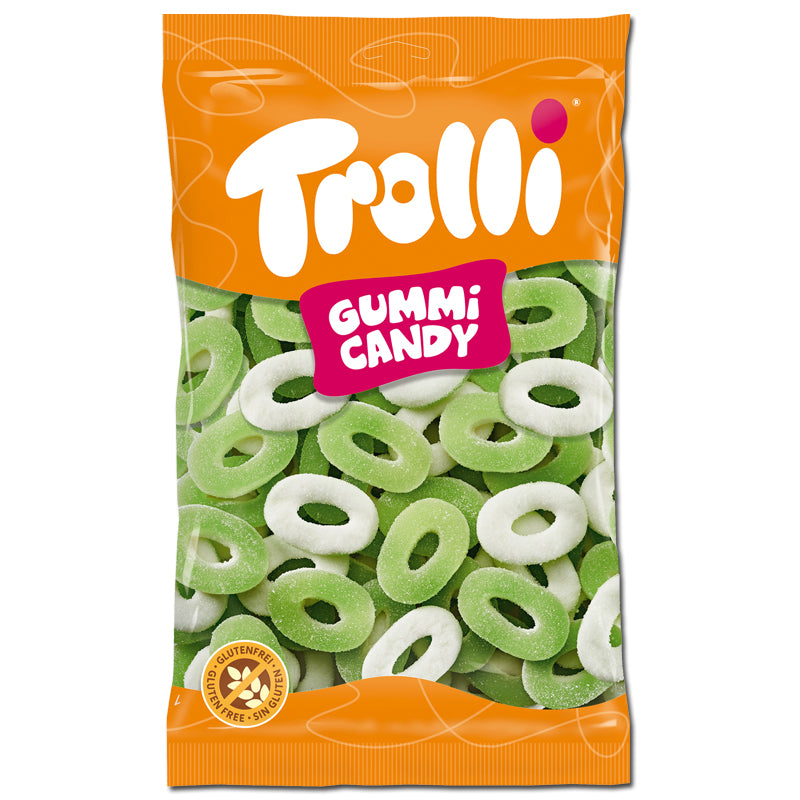 Trolli Apfelringe, Fruchtgummi, 1 kg Beutel