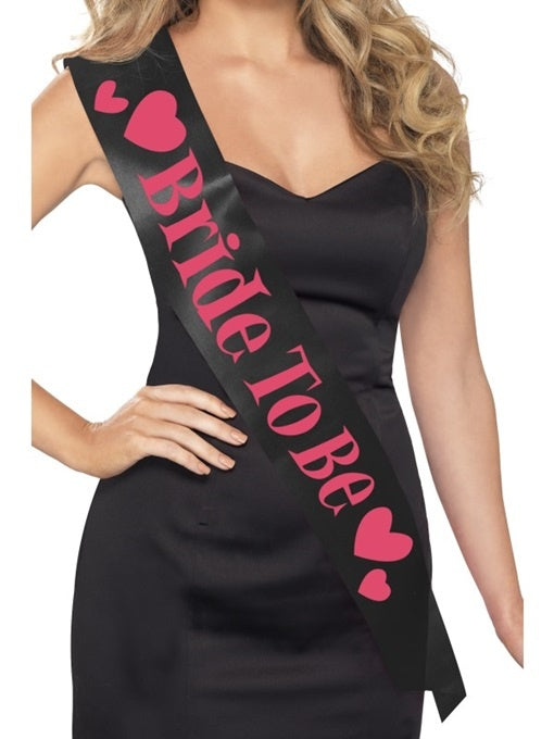 Schärpe Bride To Be schwarz - Umfang ca 155-160cm