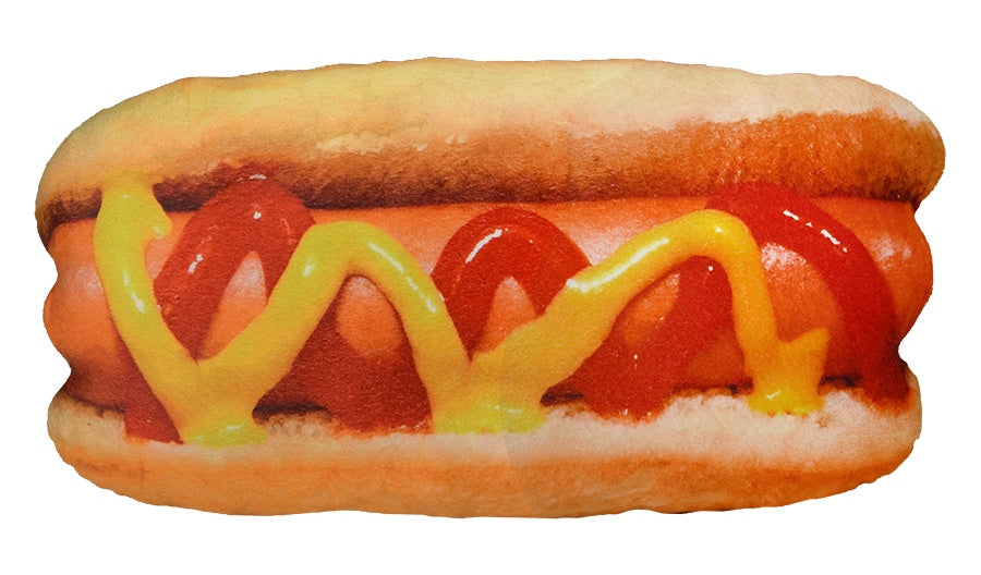 Plüsch Hot Dog Kissen - ca. 40x20x7,5 cm, weich und gemütlich