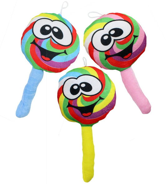 Plüsch Lolli, 3 Farben sortiert, ca. 26 cm, weich und kuschelig
