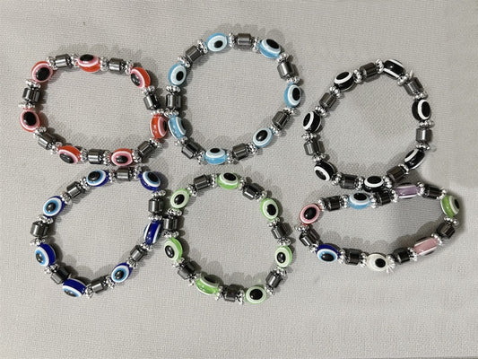 Armband elastisch Augendesign mehrfach sortiert