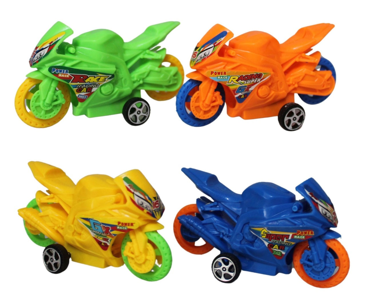 Motorrad 4 Farben sortiert ca 9cm