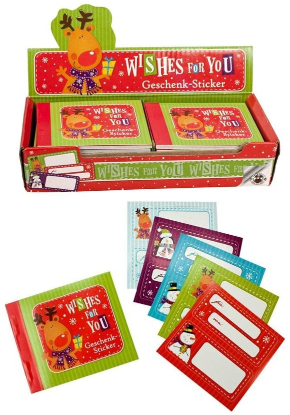 WISHES FOR YOU Geschenksticker zum Beschriften 20er Set im Heftchen ca 8,5x7cm