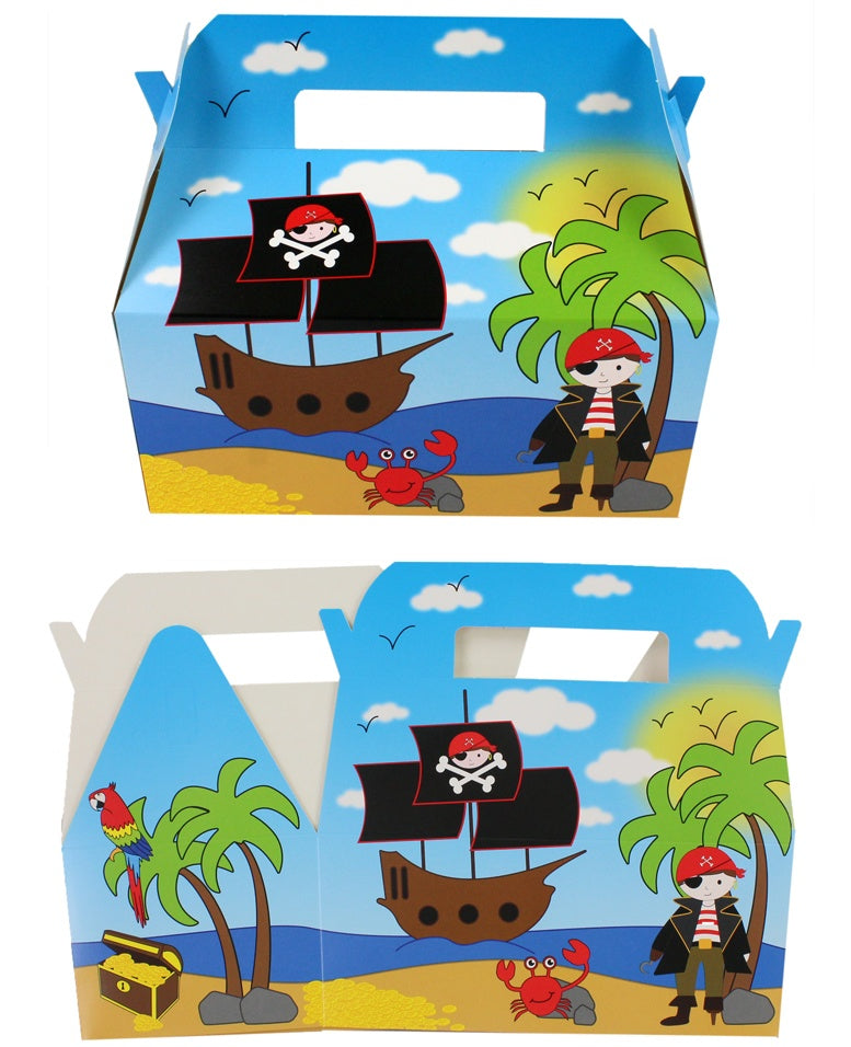 Geschenkbox Menübox Pirat 23,5x12,5x20 cm mit Deckel und Griff
