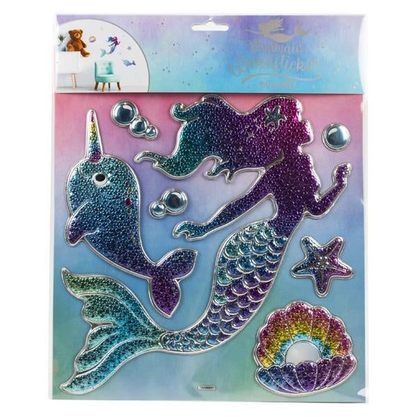 Meerjungfrau Wandsticker auf Karte ca 31x25,5cm