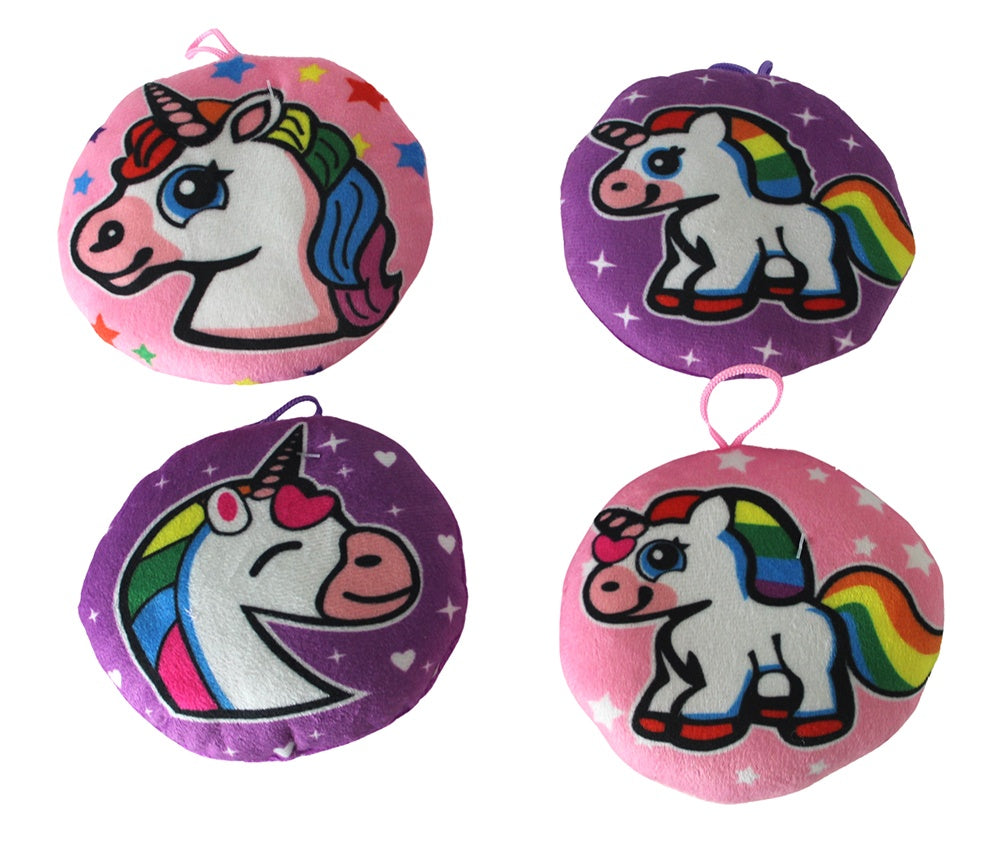 Einhornkissen 4-fach sortiert, ca. 12 cm, weich und niedlich