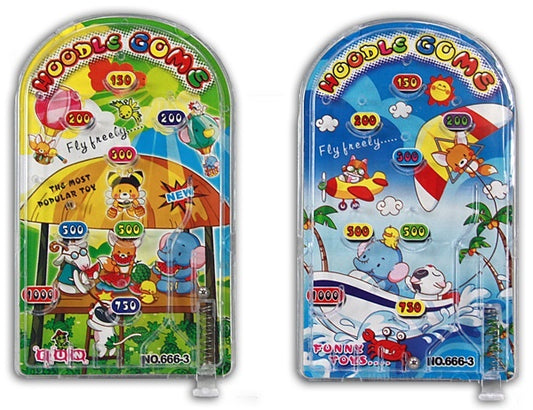 Flipperspiel 2-fach sortiert, 13x7,5 cm, vielseitiger Spielspaß