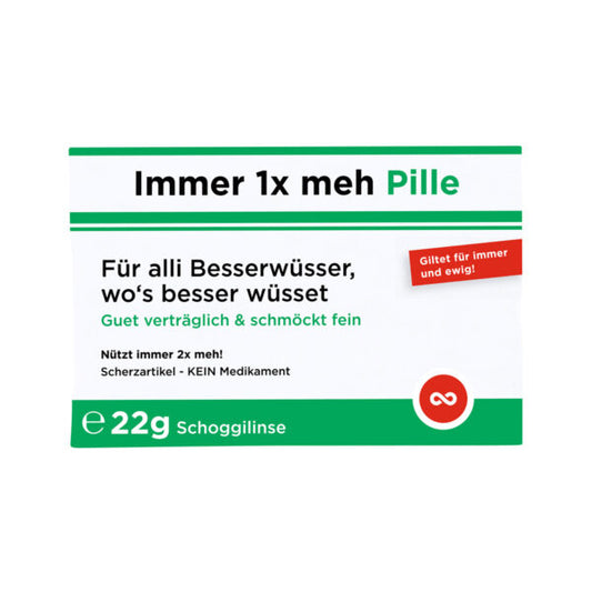 Scherztabletten Immer 1 x meh Pille