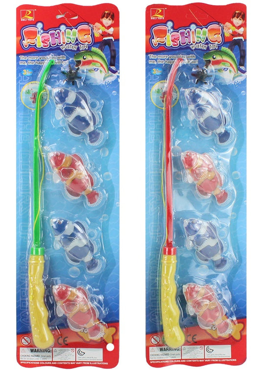 Angelspiel 2-fach sortiert mit 4 Fischen Karte ca 51x14,5cm